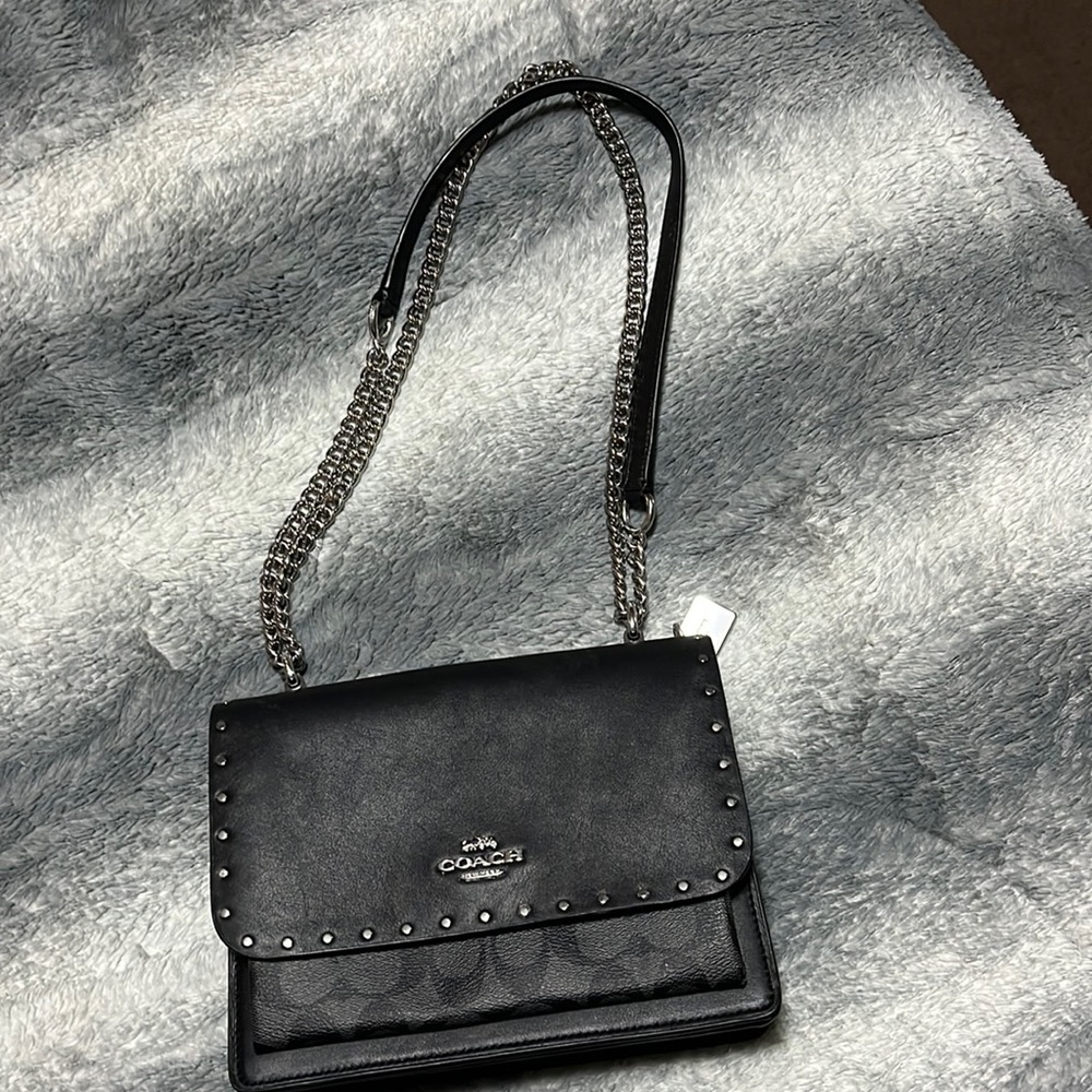 Coach Crossbody Purse: Klare Crossbody in signature canvas with rivets